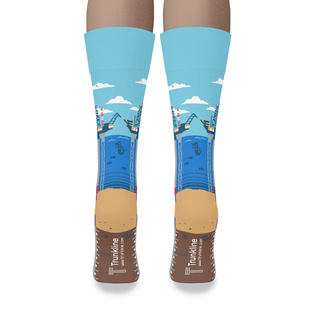 "Saltwater Cowboy" Oilfield Socks by Trunkline