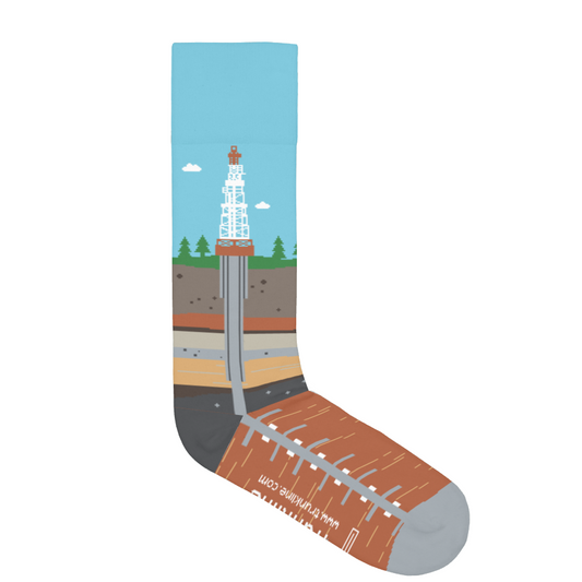 "Bit by Bit" Oilfield Socks by Trunkline
