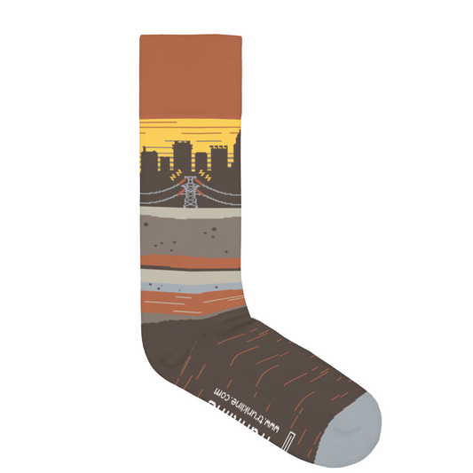 "Power Trip" High-Voltage Transmission Line Socks by Trunkline