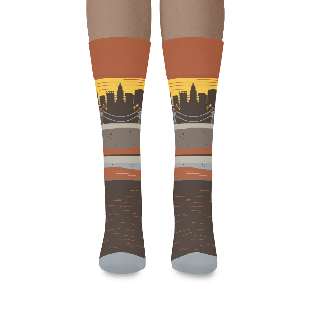 "Power Trip" High-Voltage Transmission Line Socks by Trunkline