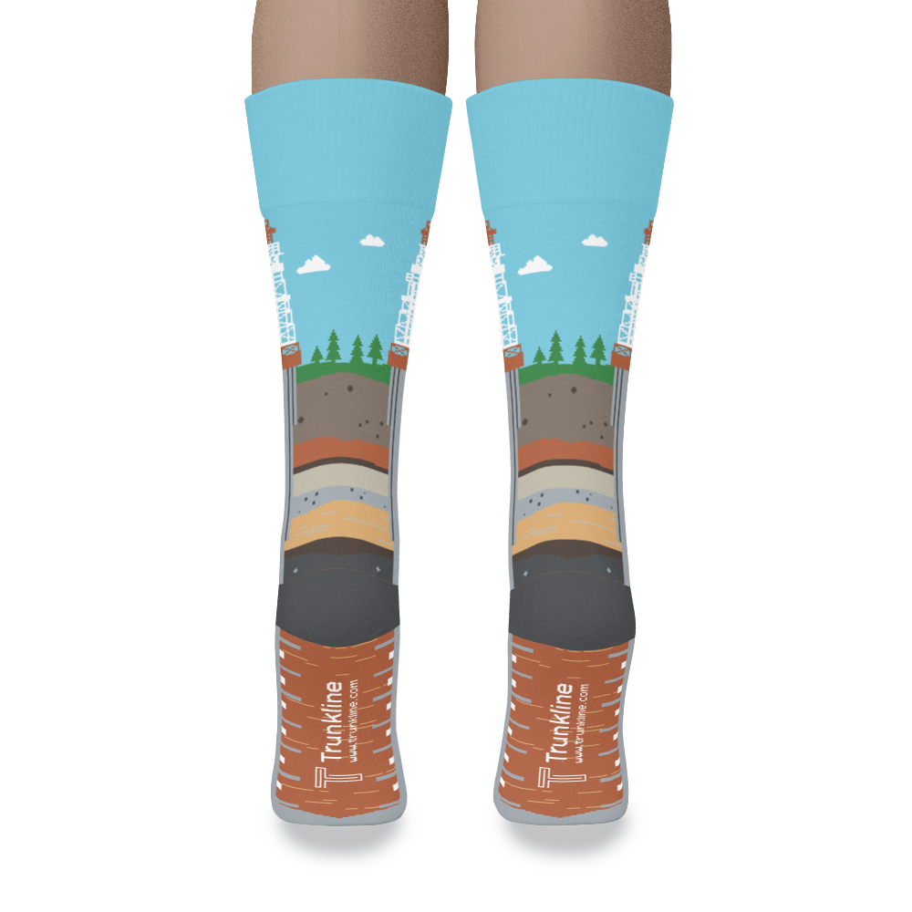 "Bit by Bit" Oilfield Socks by Trunkline