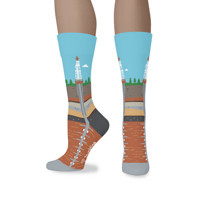 "Bit by Bit" Oilfield Socks by Trunkline