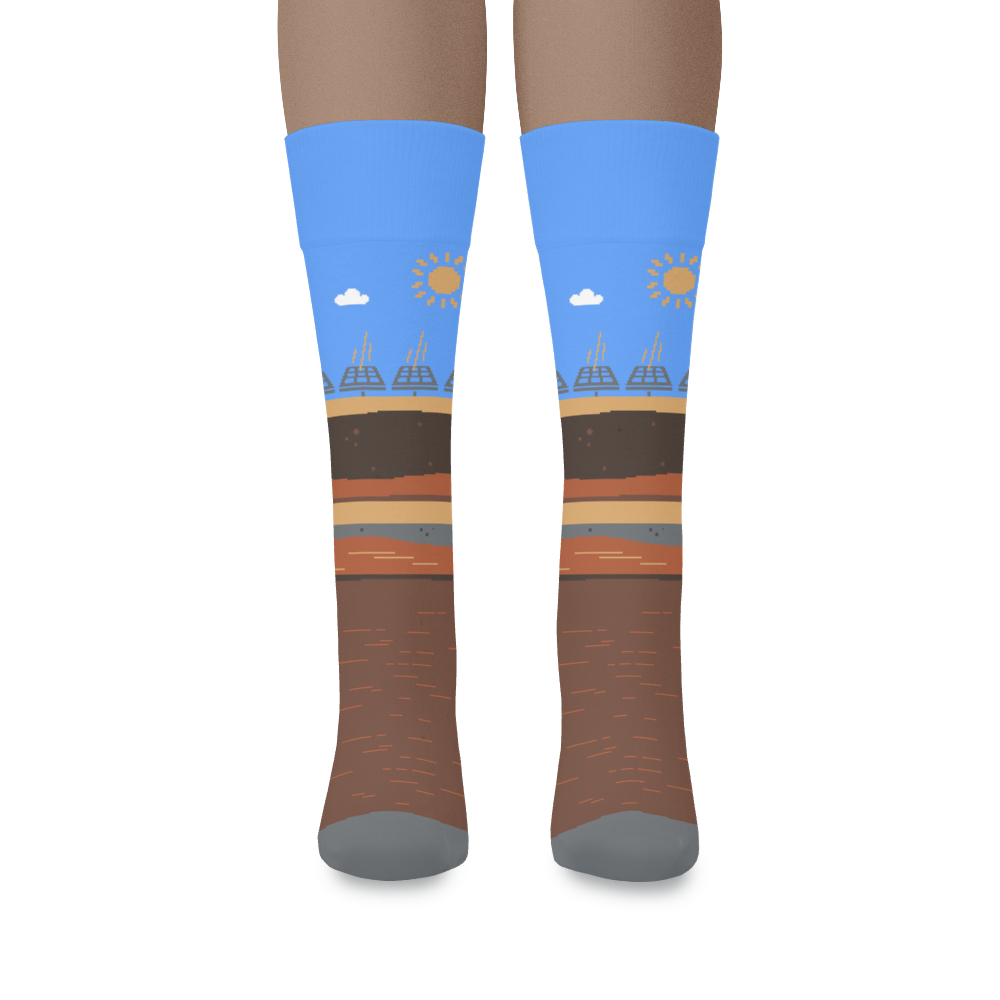 "Watt's Up" Solar Power Generation Socks by Trunkline