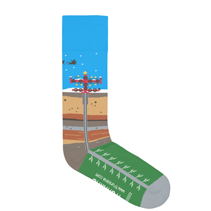 "Wellhead Wonderland" Oilfield Socks by Trunkline