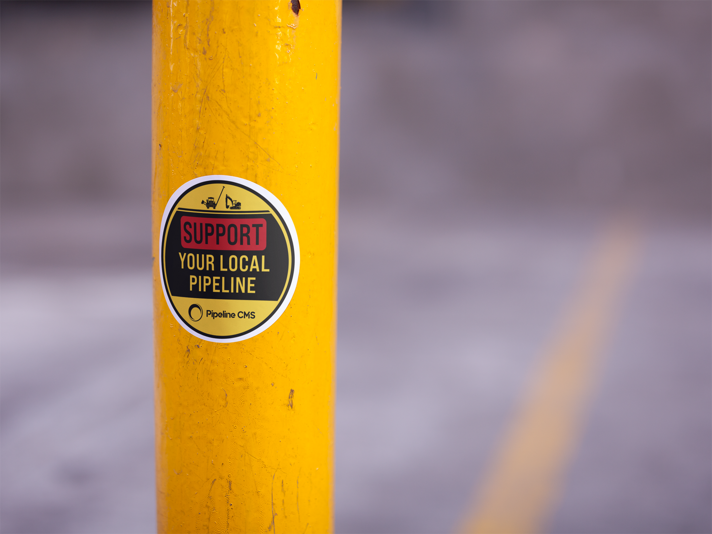 "Support Your Local Pipeline™" Sticker Pack by PipelineCMS 2"x2" Round (Pack of 5)
