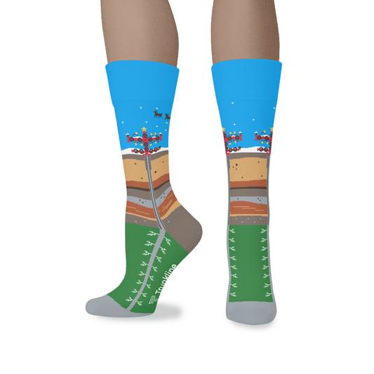 "Wellhead Wonderland" Oilfield Socks by Trunkline