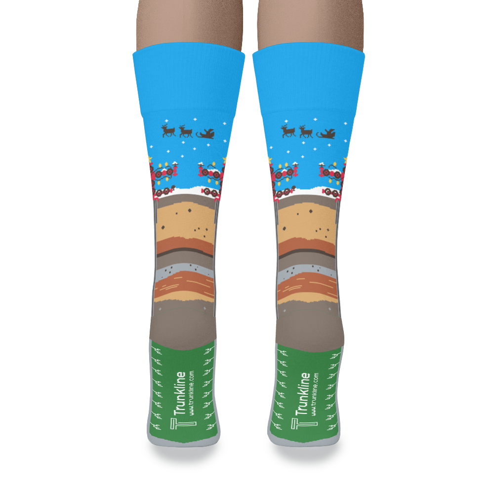 "Wellhead Wonderland" Oilfield Socks by Trunkline